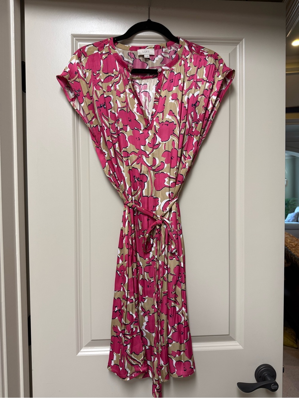 LOFT Pink Floral Dress